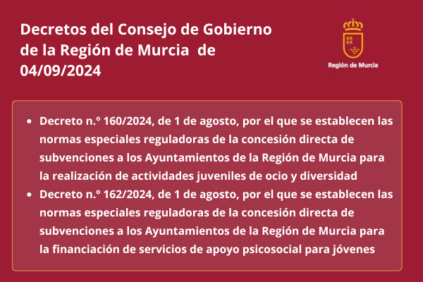 Decretos del Consejo de Gobierno de la Región de Murcia